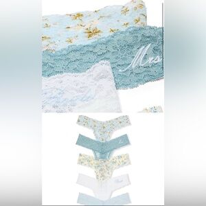 💍 Bridal Panties  “I Do” “Mrs” - “Something Blue” 5 Pc Panty Set • Bridal Shower